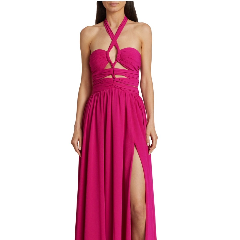 Ronny Kobo Ally Cut-Out Chiffon Gown